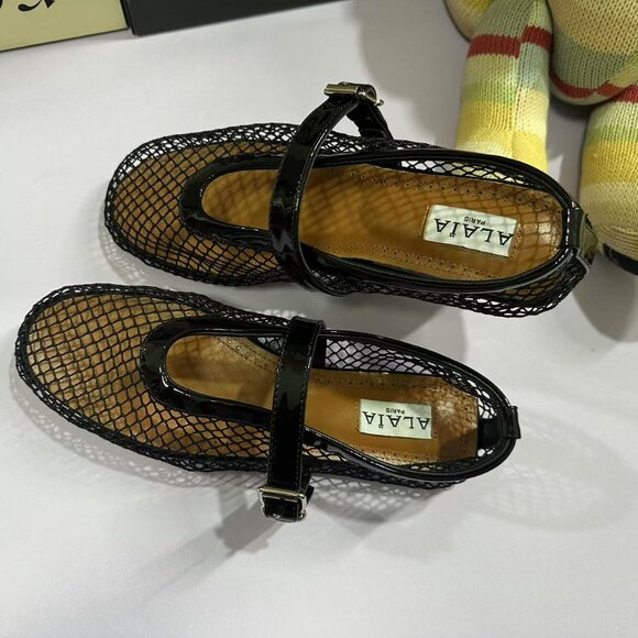 Alaïa Black Mesh Loafers - Picture 5 of 6